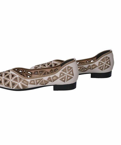 刺繍カットワークフラットシューズSE251606