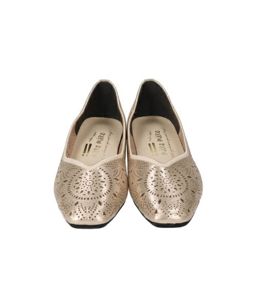 カットワークメタフラットシューズSE251626