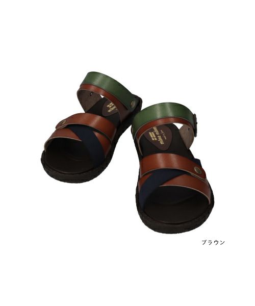 スエードコンビ手染めサンダル MD251805