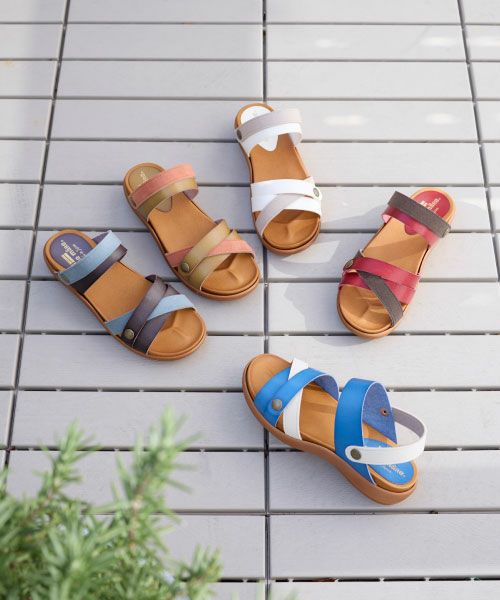 2WAYスエードコンビ手染めサンダルHP251417 | サンダルの通販｜マーレ