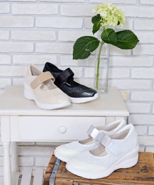 ゴムベルトラメコンフォートシューズ　IC251345