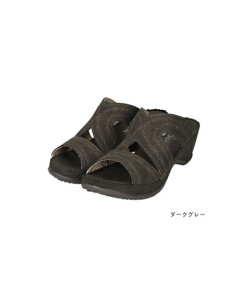 ラメステッチウェッジサンダル KH251435