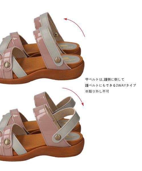 2WAYエナメルコンビサンダルHP251417A
