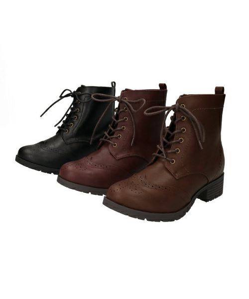 マーレマーレ（maRe maRe）/防水ウィングチップレースアップブーツKLZ252701 【25秋冬新作】 クリアランスセール】防水ウィングチップレースアップブーツKLZ252701