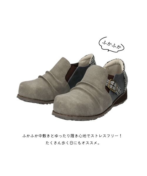 千鳥柄ベルトスリッポンシューズKLZ252313