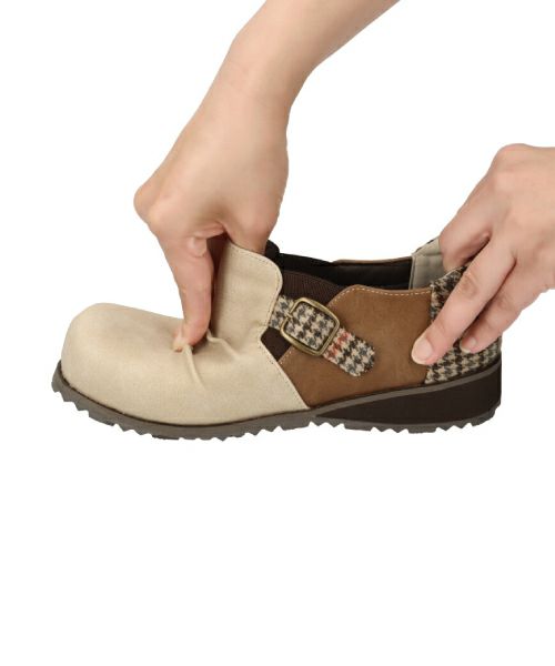 千鳥柄ベルトスリッポンシューズKLZ252313