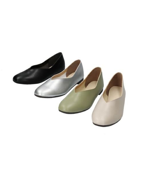 防水スクエアVカットシューズMD261626 | フラットの通販｜マーレマーレ